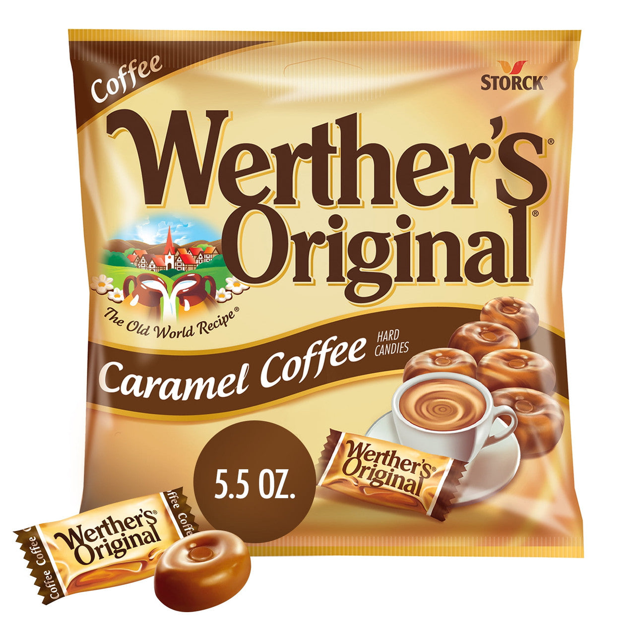 Werthers Original Hard Candy Bags, Caramel Coffee By Storck - 5.5 Oz